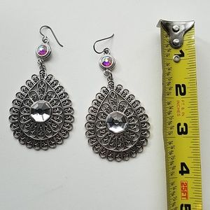 GASOLINE GLAMOUR Jewelry - GYPSY MEDALLION DROP EARRINGS OPAL MOONDUST NEW GASOLINE GLAMOUR Jewelry - GYPSY MEDALLION DROP EARRINGS OPAL MOONDUST NEW